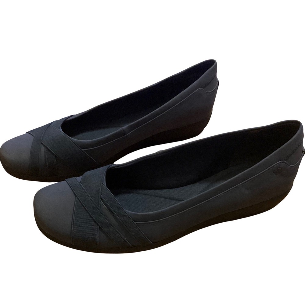 Easy Spirit Womens‎ Navy Blue Ballet Flats Size 11 M Comfort Slip On Shoes